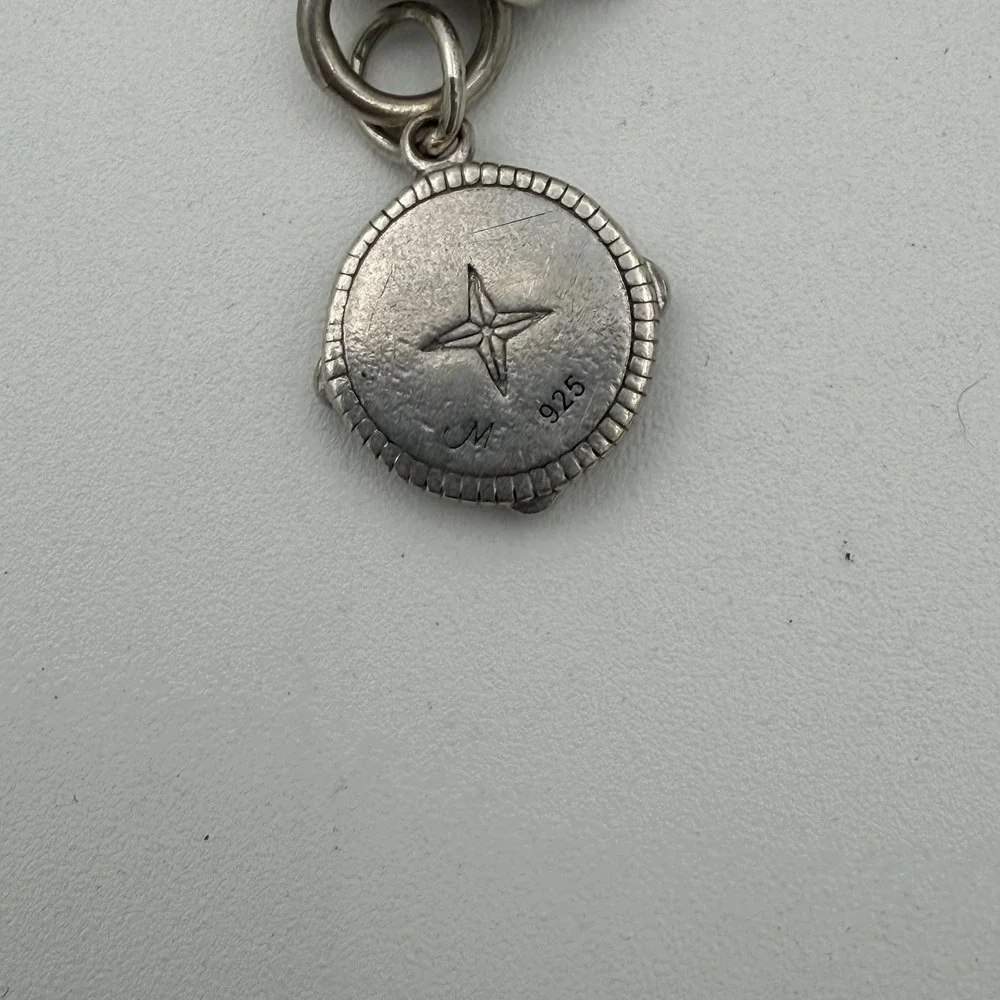 Monica Rich Kosann Compass Charm Bracelet Sterling Silver